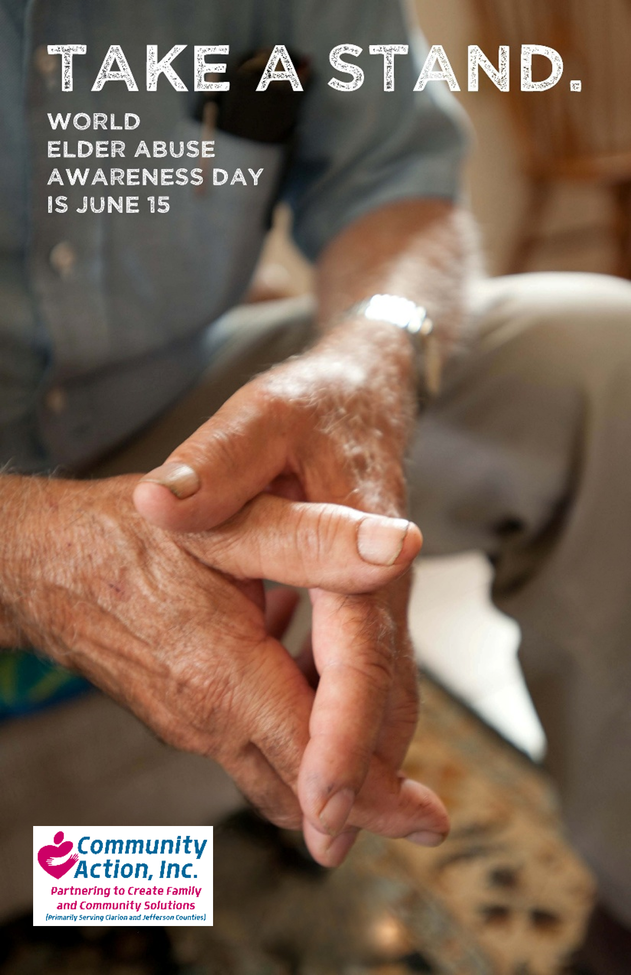 Monday, June 15, 2026 is Elder Abuse Awareness Day around the world. Join Community Action, Inc. and the Crossroads Project in sharing the warning signs and encouraging safety, dignity and respect for all.